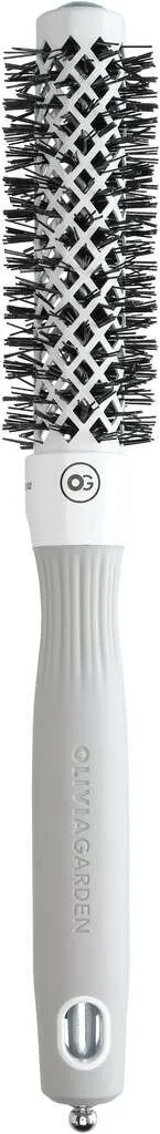 Olivia Garden Expert Blowout Shine Spazzola rotonda bianco e grigia