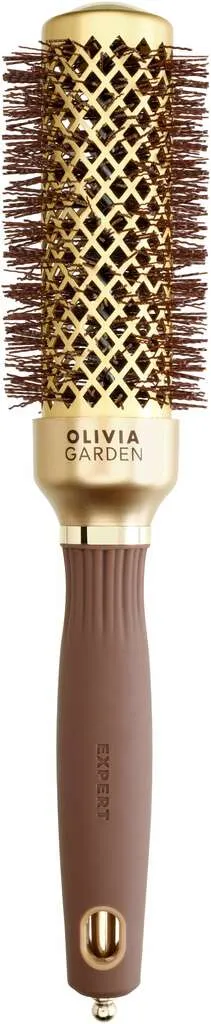 Olivia Garden Expert Blowout Shine con setole ondulate Gold & Marrone