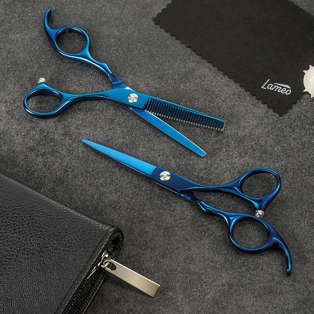 Xanitalia Lameo Stage Pro Set di forbici Offset Blu 6"