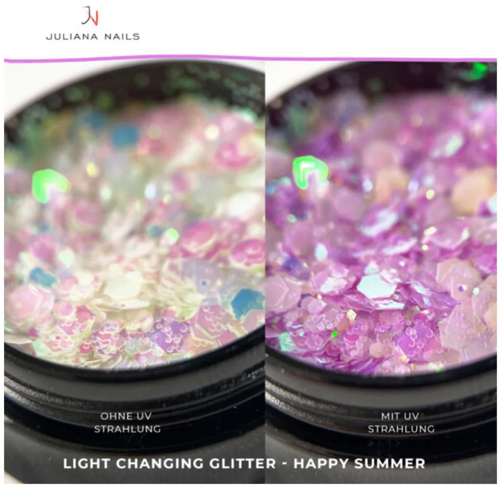 Juliana Nails Light Changing Glitter - Tropical Dream