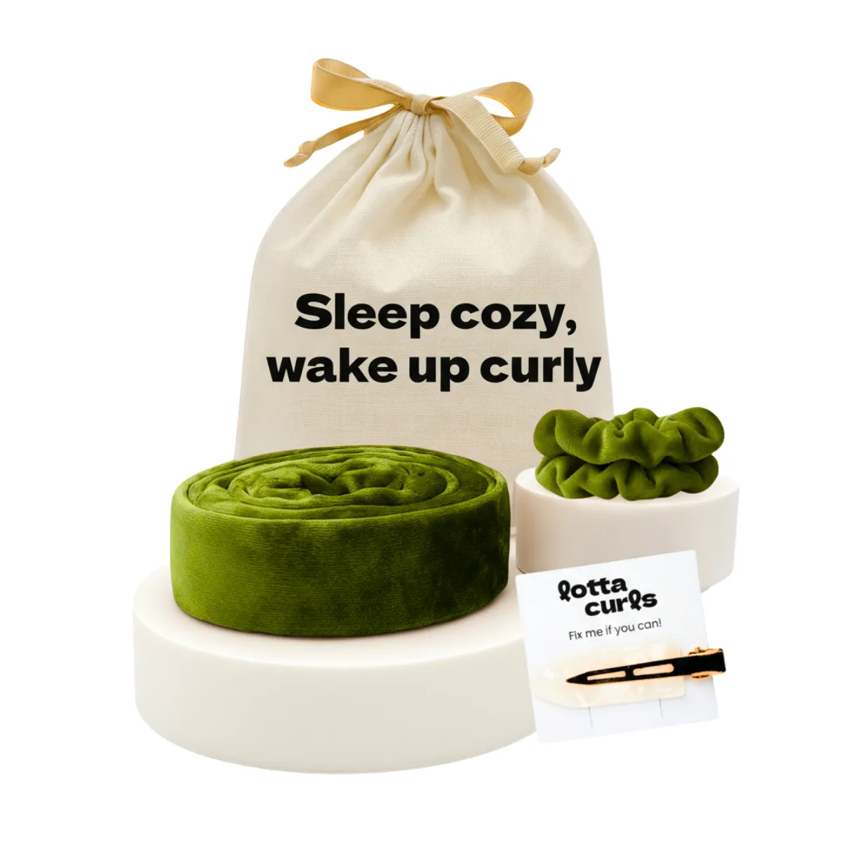 Lotta Curls Set Arricciacapelli Noble Olive