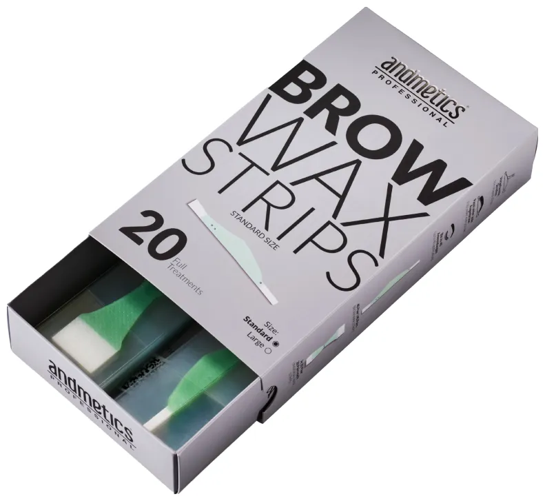 andmetics professional BROW Wax Strips Standard - 20 pz