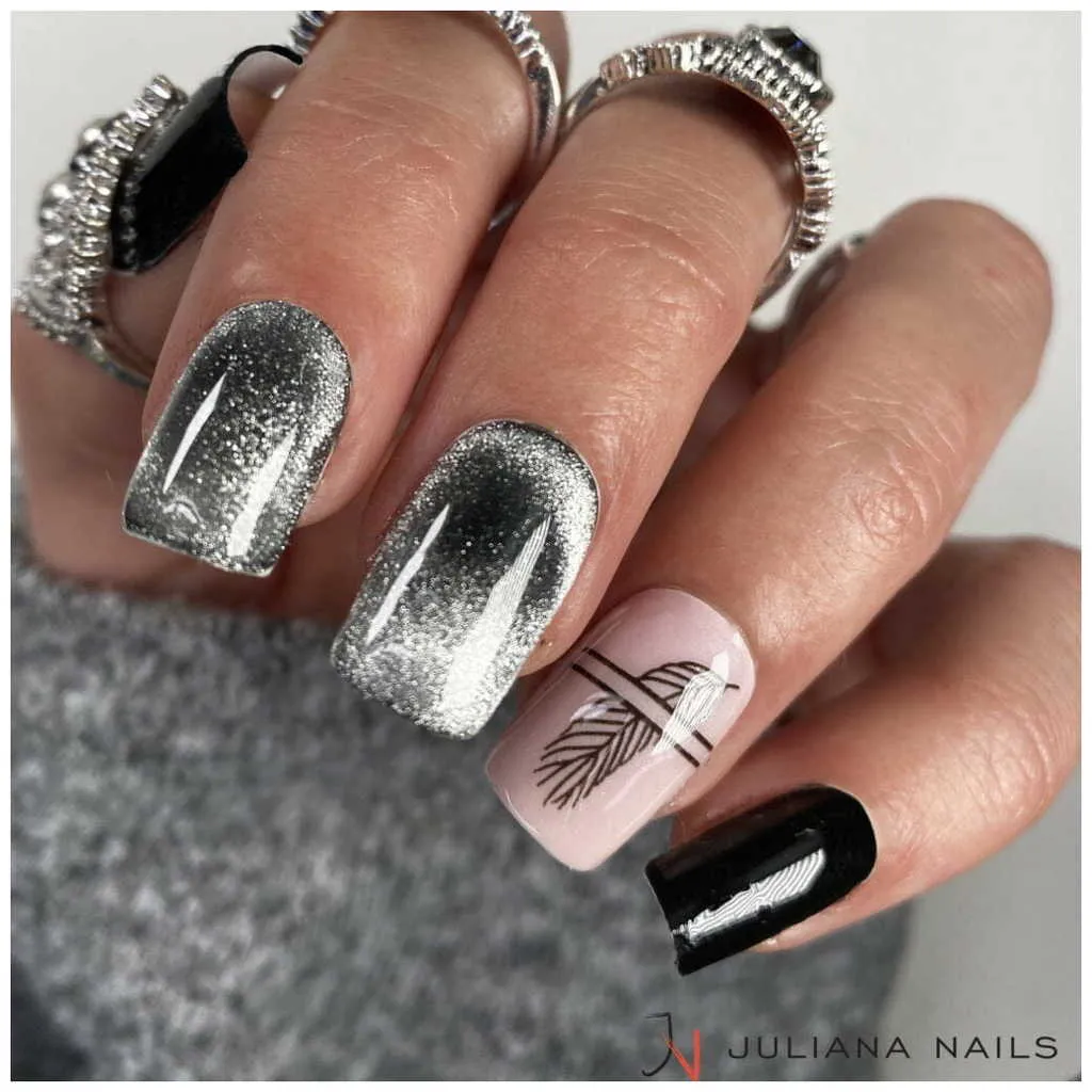 Juliana Nails smalto gel Glitter & Co - Glitter argento