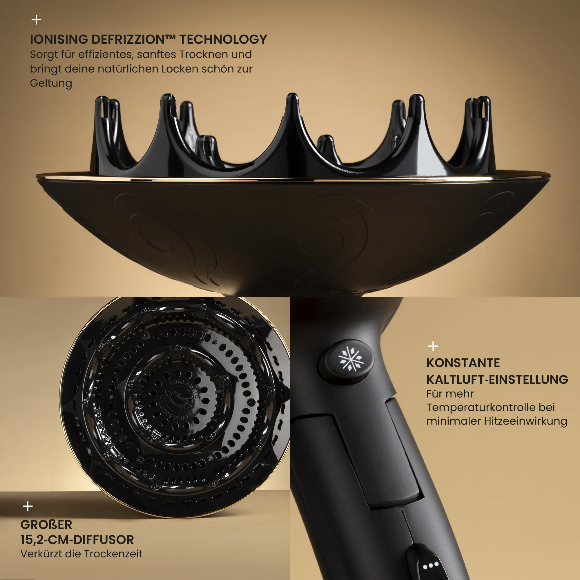 Hot Tools Curlsmith Travel Defrizzion asciugacapelli incl. diffusore XL
