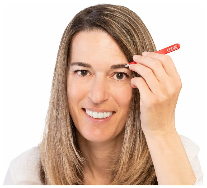 Canal slanted tweezers 9cm - bianco