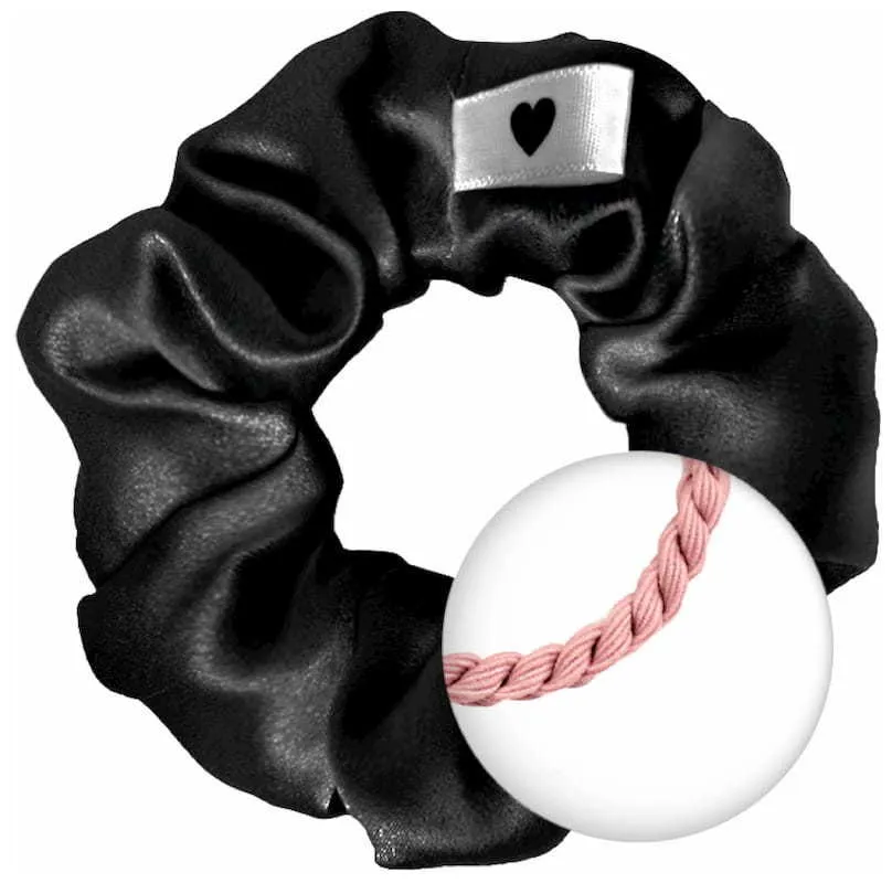 Bellody scrunchie in seta - Classic Black