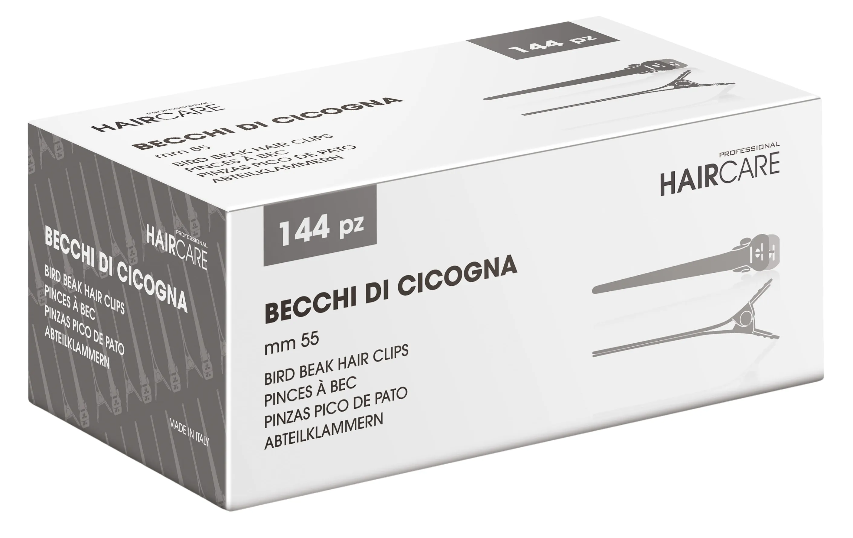 Xanitalia Pinza per capelli a becco d'anatra 5,5 cm 144 pezzi