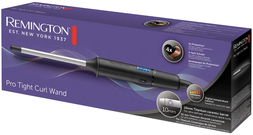 Remington Pro Tight Curl Wand piastra per ricci CI6X10