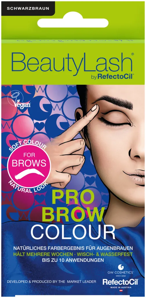 BeautyLash Power-Brow Kit per tintura sopracciglia - Marrone nero