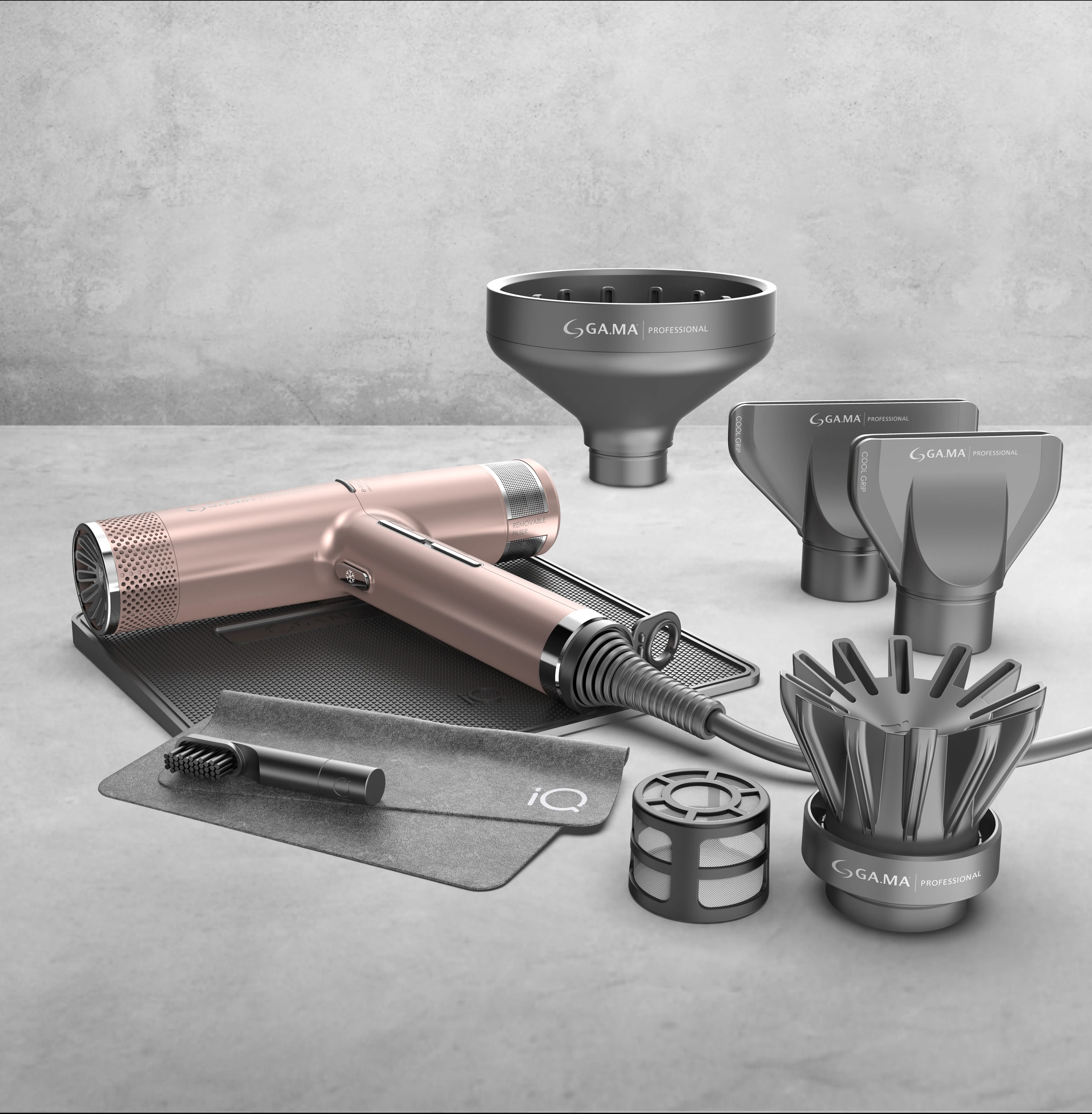 GA.MA iQ-2 Perfetto asciugacapelli - Black