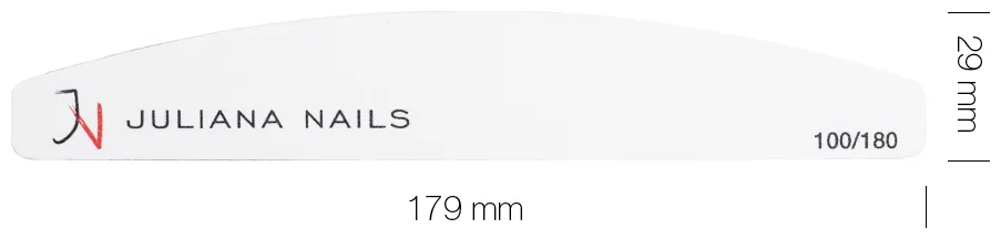 Juliana Nails lima professionale Mezzaluna 100/180 - Nero