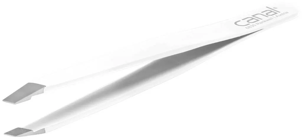Canal slanted tweezers 9cm - bianco