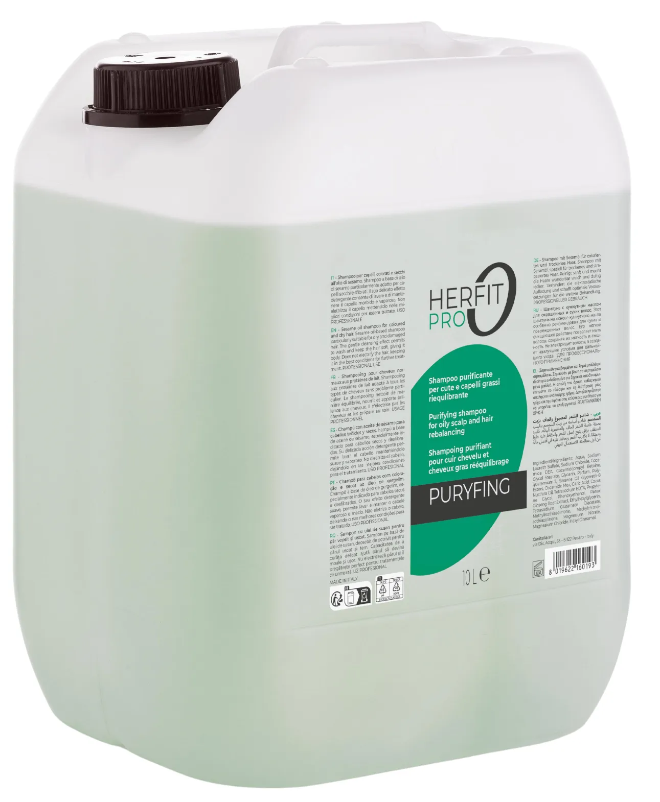 Xanitalia Herfit Pro Shampoo Purificante per capelli grassi 10L
