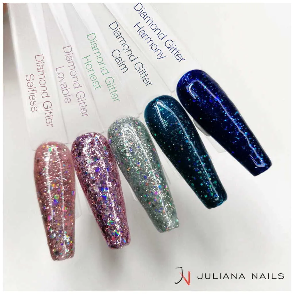 Juliana Nails smalto gel Glitter & Co - Glitter argento