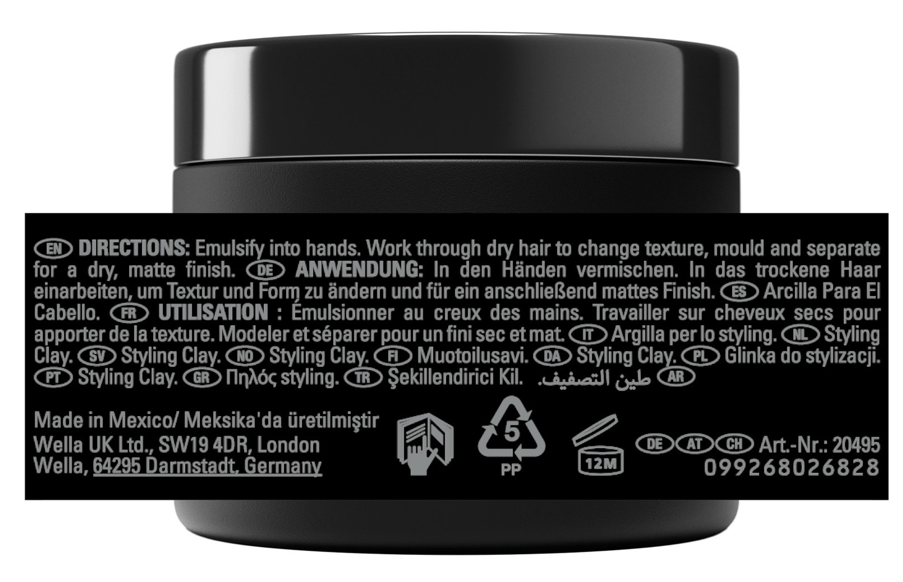 Sebastian Craft Clay Argilla per Texturizzazione e Styling Flessibile