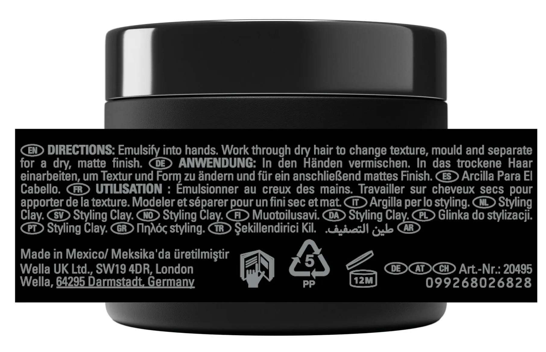 Sebastian Craft Clay Argilla per Texturizzazione e Styling Flessibile