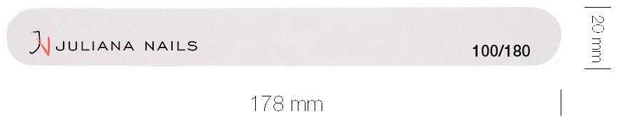 Juliana Nails lima professionale retta 100/180 - Nero