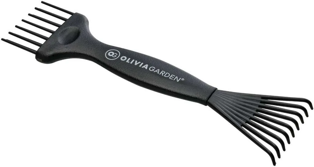 Olivia Garden Bürstenreiniger Mini in plastica riciclata, nero