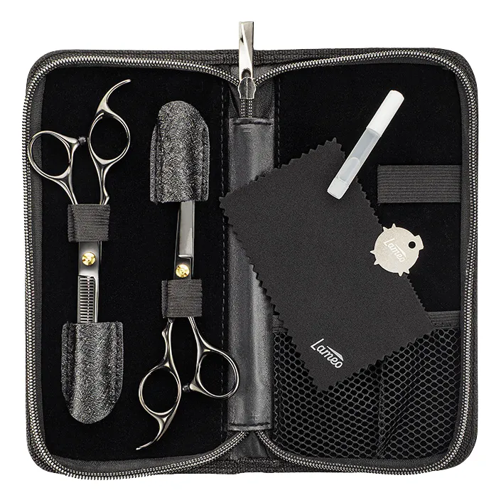 Xanitalia Lameo Stage Pro Set di forbici Offset Nero 5,5"