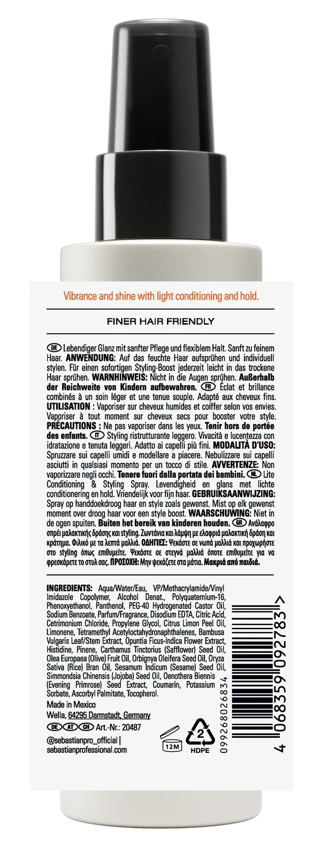 Sebastian Potion 9 Lite Spray Condizionante e Styling