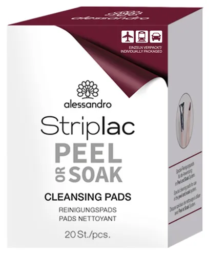 Alessandro Striplac Peel Or Soak Cleansing Pads (confezionati singolarmente)