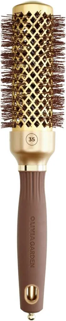 Olivia Garden Expert Blowout Shine con setole ondulate Gold & Marrone