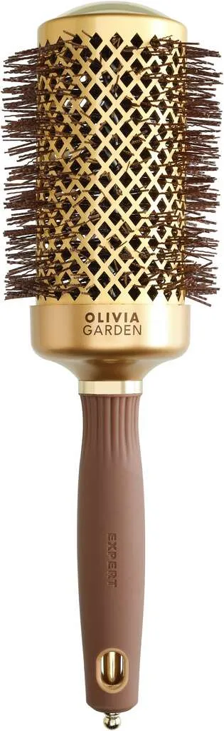 Olivia Garden Expert Blowout Shine con setole ondulate Gold & Marrone
