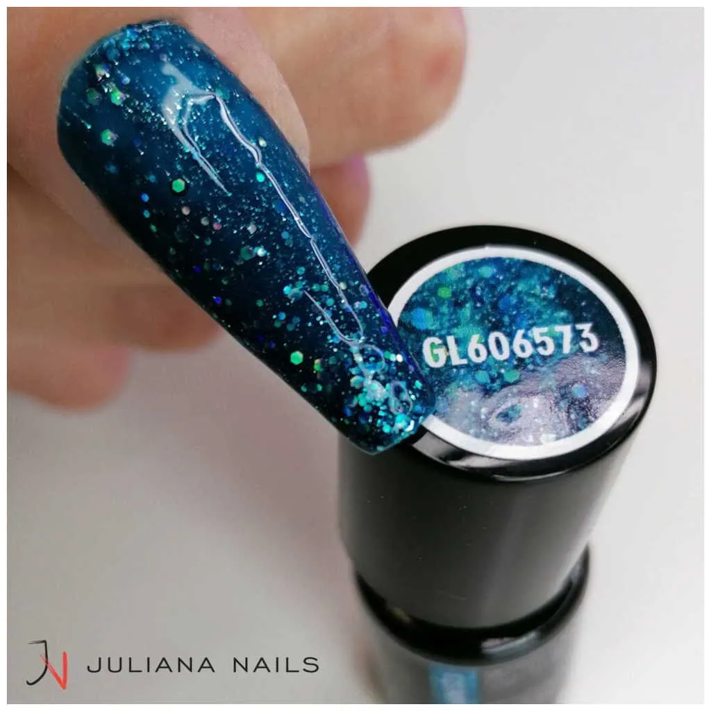 Juliana Nails smalto gel Glitter & Co - Glitter argento