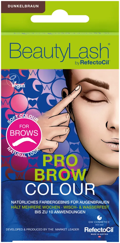 BeautyLash Power-Brow Kit per tintura sopracciglia - Marrone nero