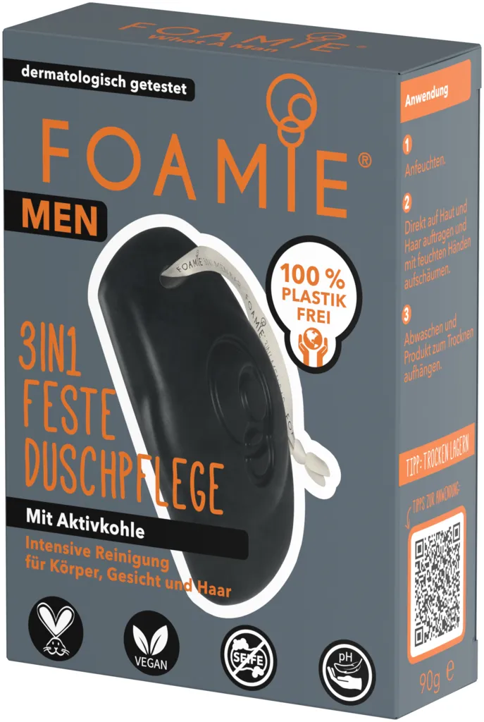 Foamie 3 in1 shampoo solido per uomini - What A Man