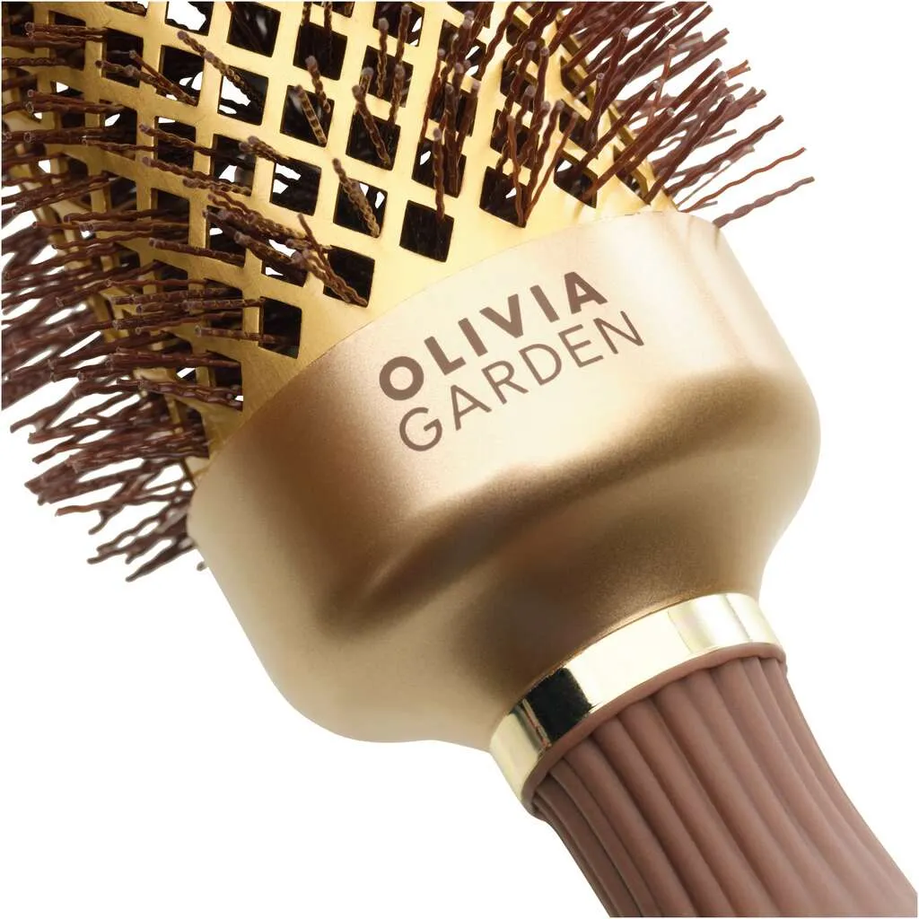 Olivia Garden Expert Blowout Shine con setole ondulate Gold & Marrone
