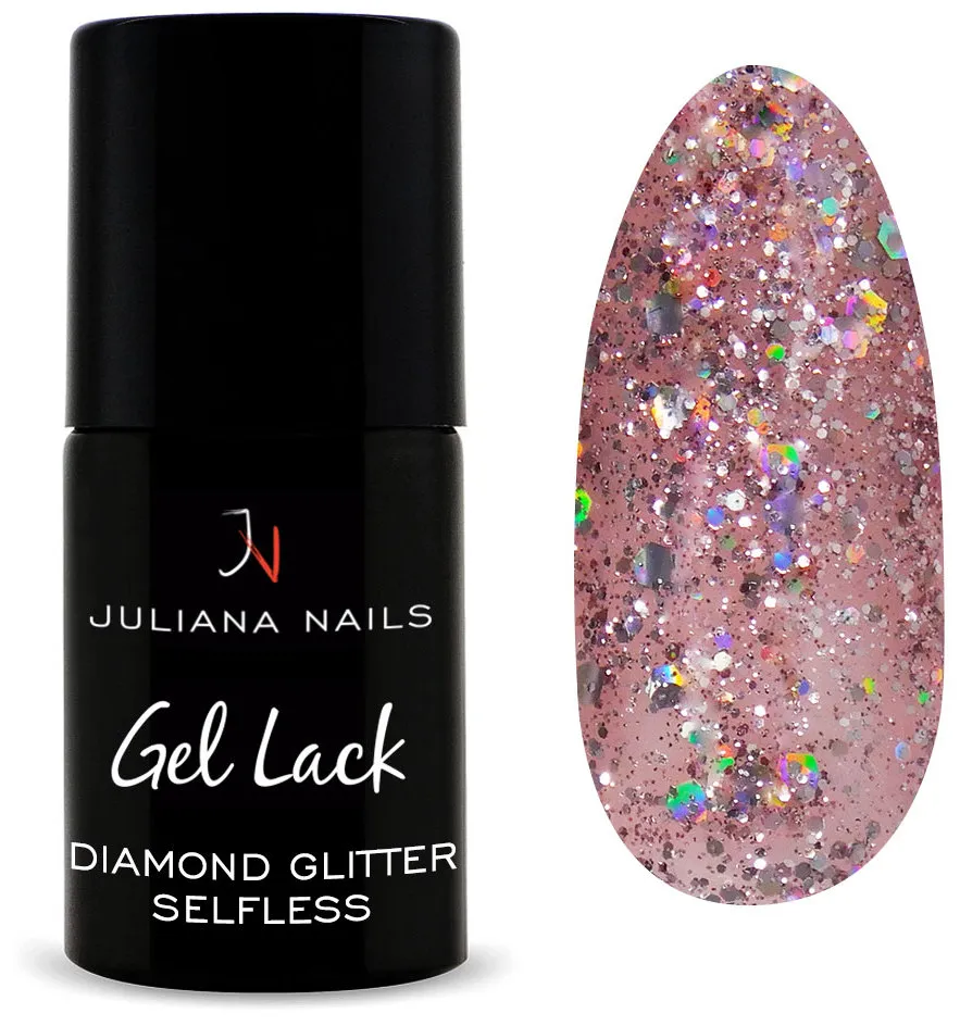 Juliana Nails smalto gel Glitter & Co - Glitter argento