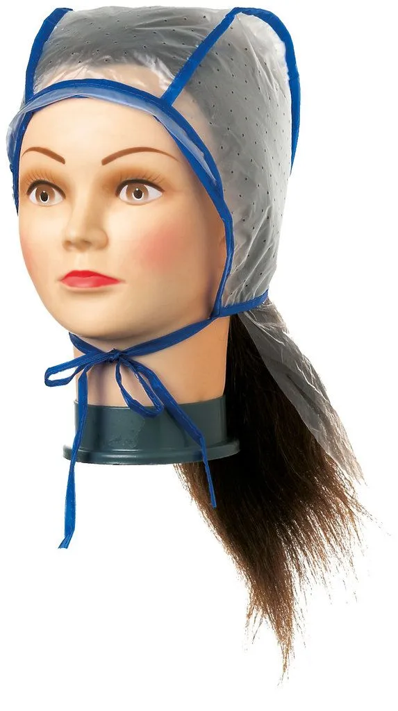 Comair Cappuccio per mèches in plastica doppio con protezione per il collo