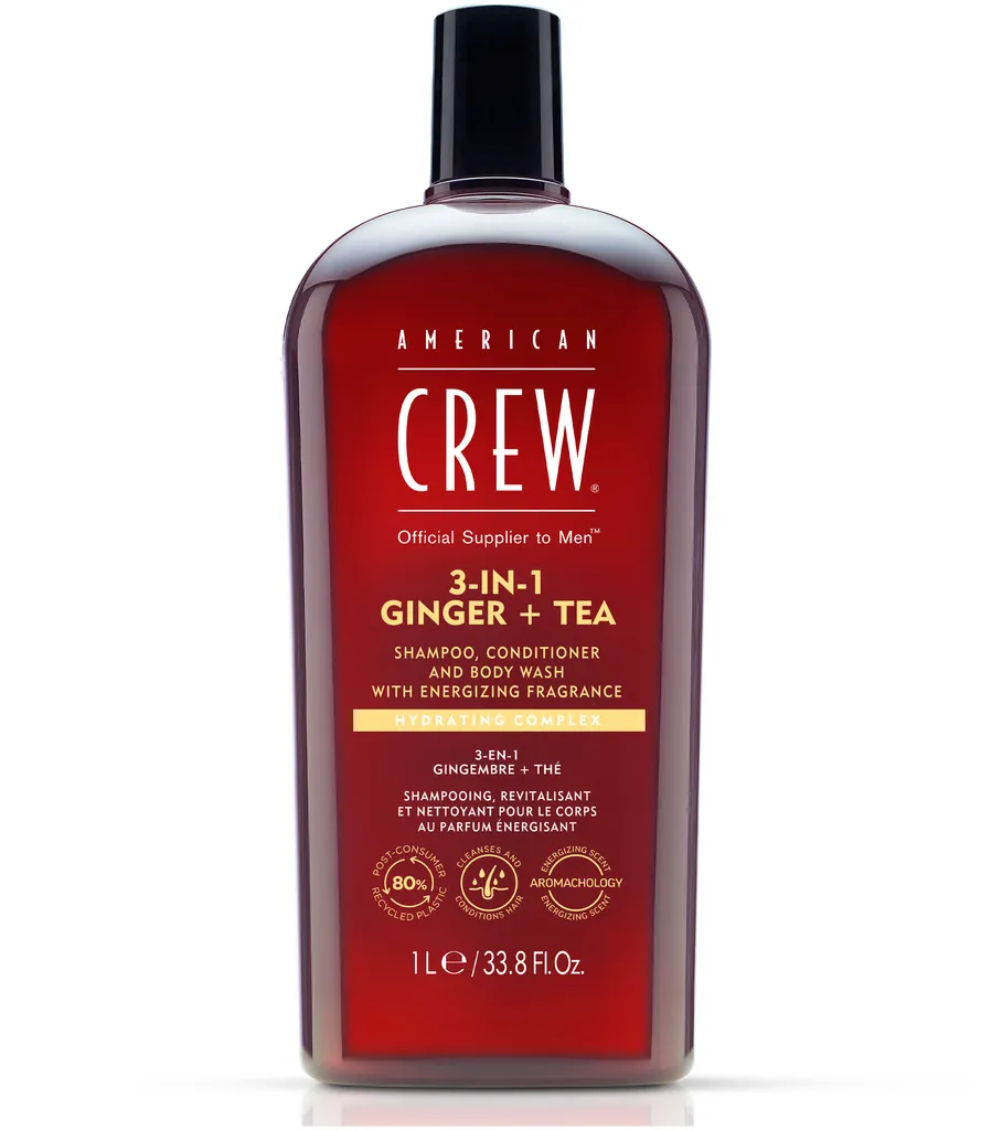 American Crew 3 in 1 Ginger & Tea Shampoo, Conditioner & Body Wash - 250 ml