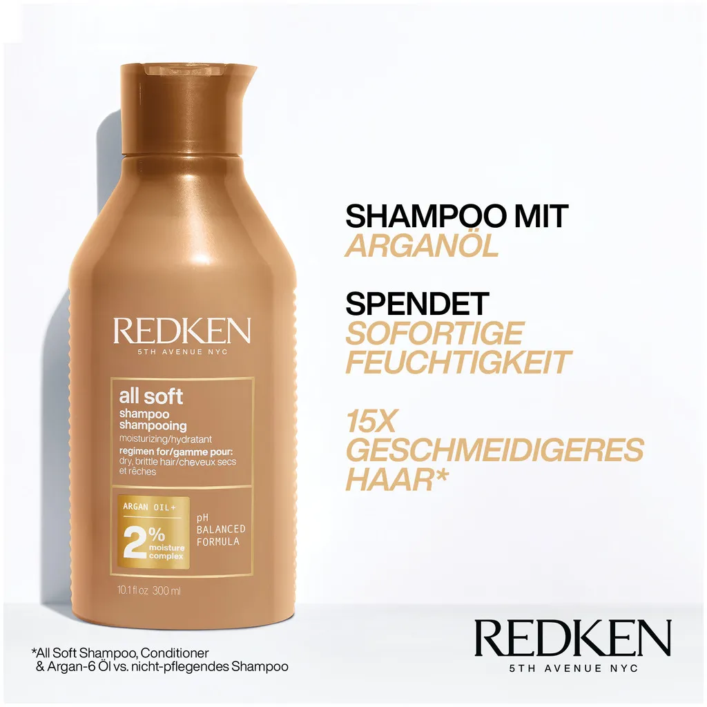 Redken All Soft Shampoo - 300 ml