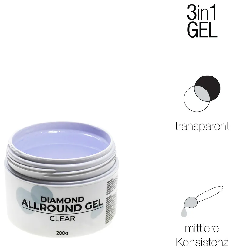 Juliana Nails Diamond Allround Gel Clear - 200 g