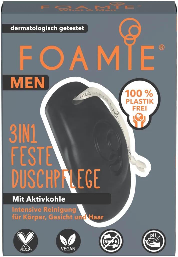 Foamie 3 in1 shampoo solido per uomini - What A Man