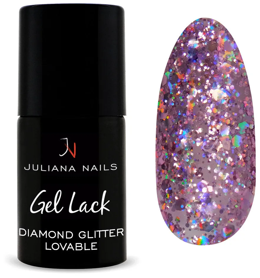 Juliana Nails smalto gel Glitter & Co - Glitter argento