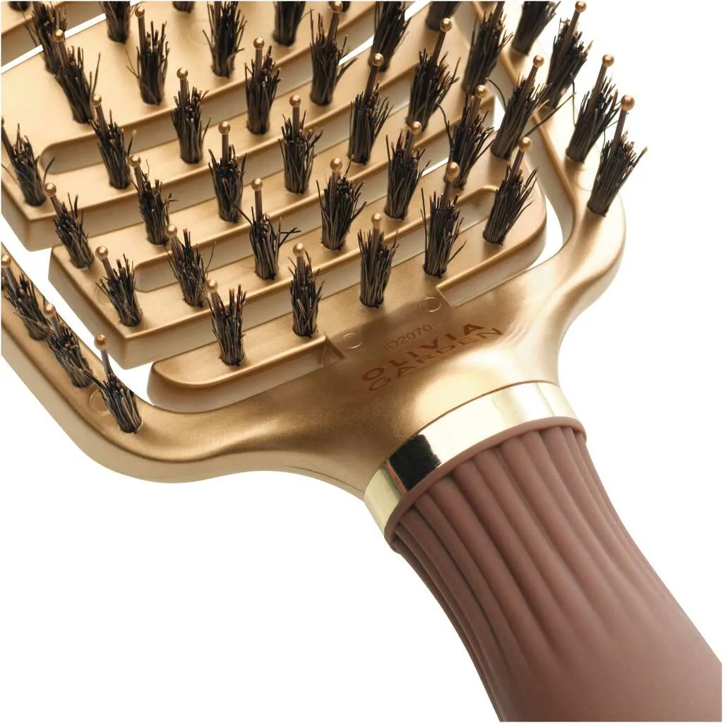 Olivia Garden Expert Care Flex con setole di cinghiale e nylon Gold & Brown
