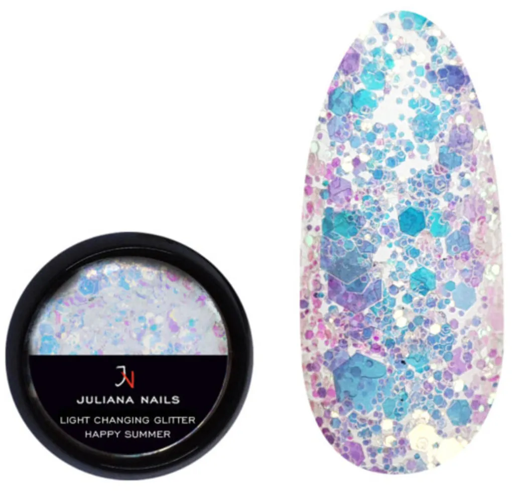Juliana Nails Light Changing Glitter - Tropical Dream