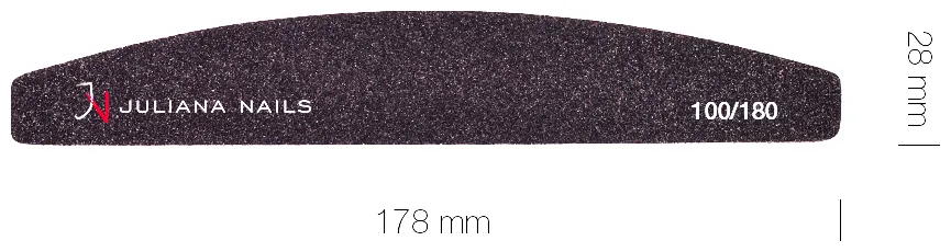 Juliana Nails lima professionale Mezzaluna 100/180 - Nero