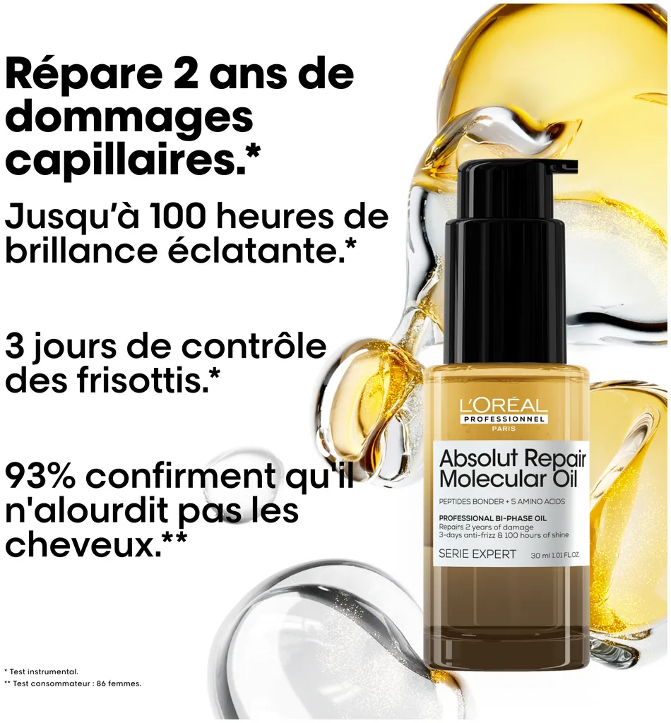L'Oréal Professionnel Absolut Repair Molecular Bi-Phase Oil - 30 ml