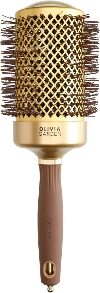 Olivia Garden Expert Blowout Shine con setole ondulate Gold & Marrone