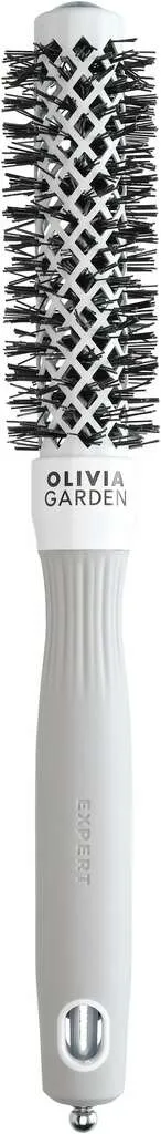 Olivia Garden Expert Blowout Shine Spazzola rotonda bianco e grigia