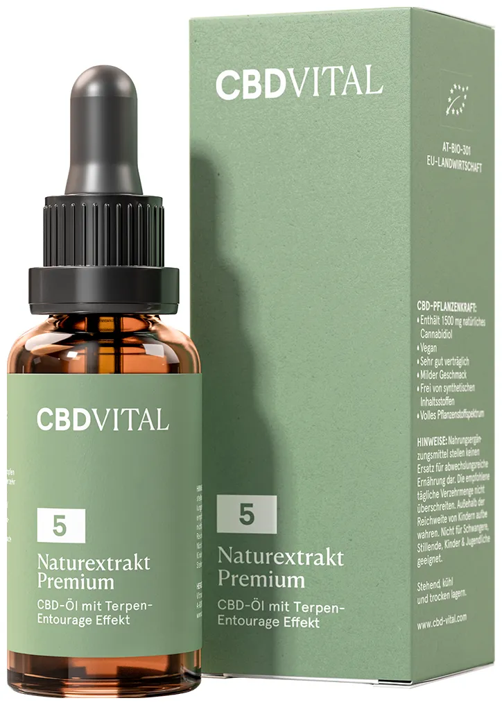 Olio di CBD Estratto Naturale PREMIUM 5% - 10 ml