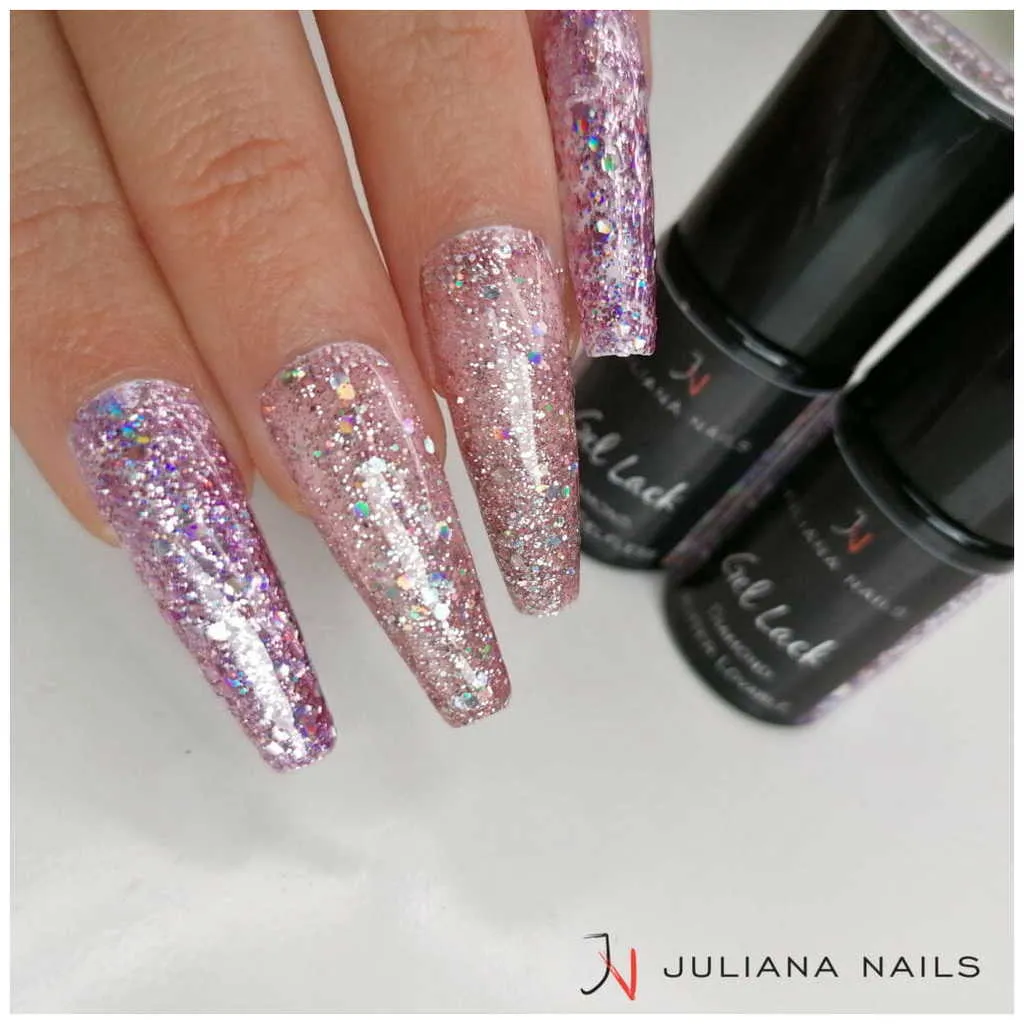 Juliana Nails smalto gel Glitter & Co - Glitter argento