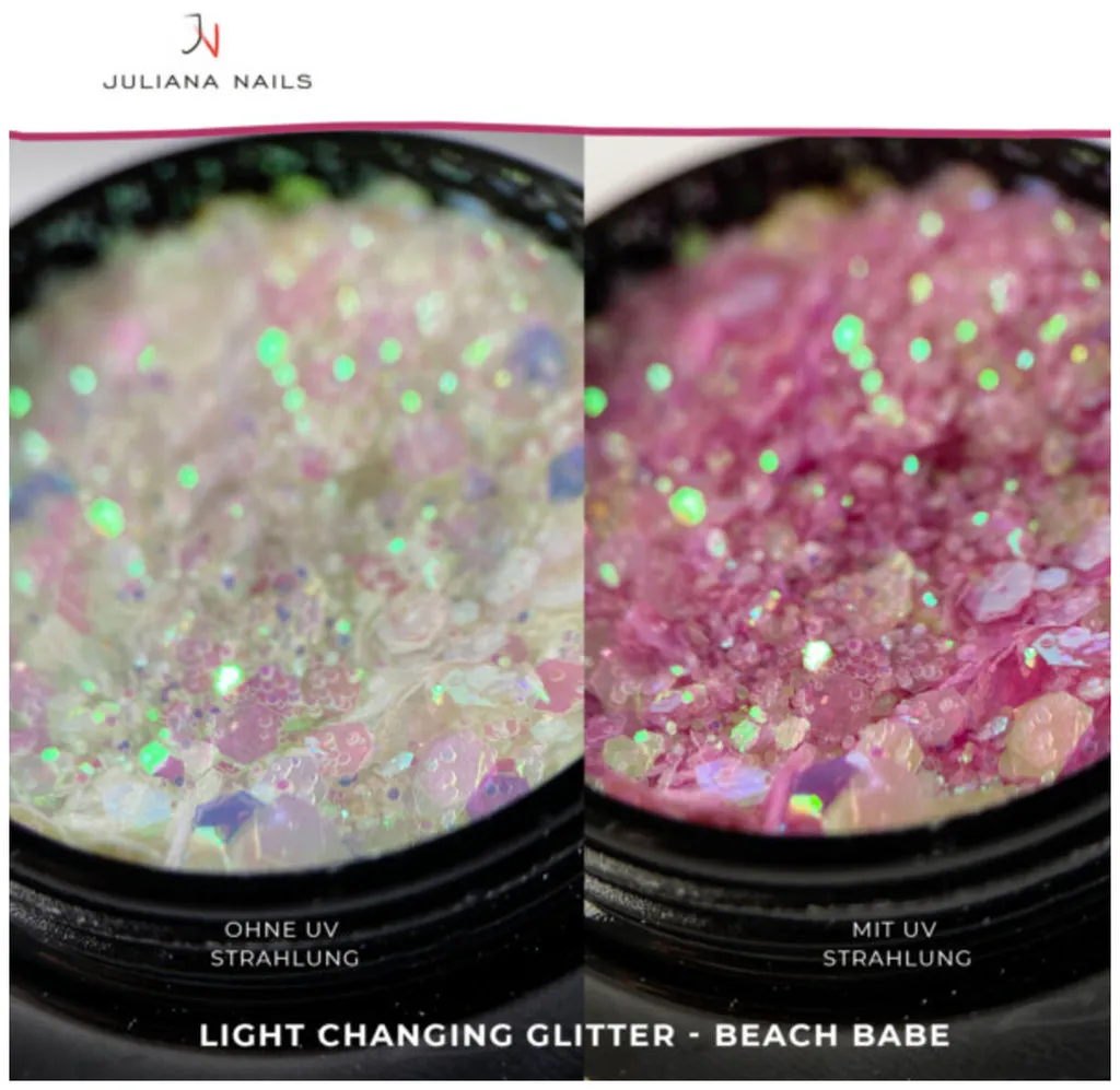 Juliana Nails Light Changing Glitter - Tropical Dream