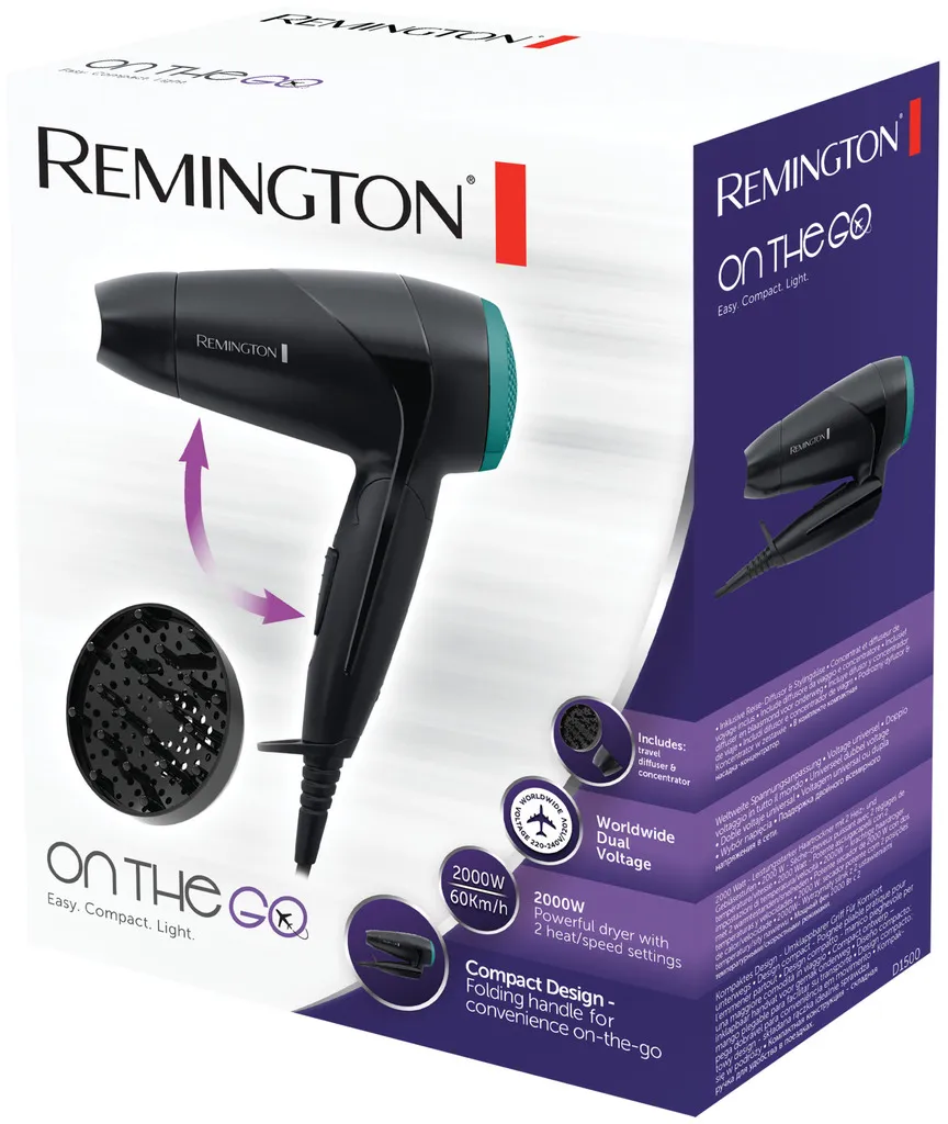 Remington On The Go Asciugacapelli D1500