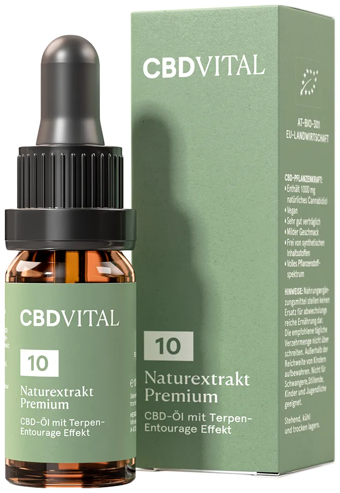 CBD VITAL Olio di CBD Estratto Naturale Premium 10% - 10 ml