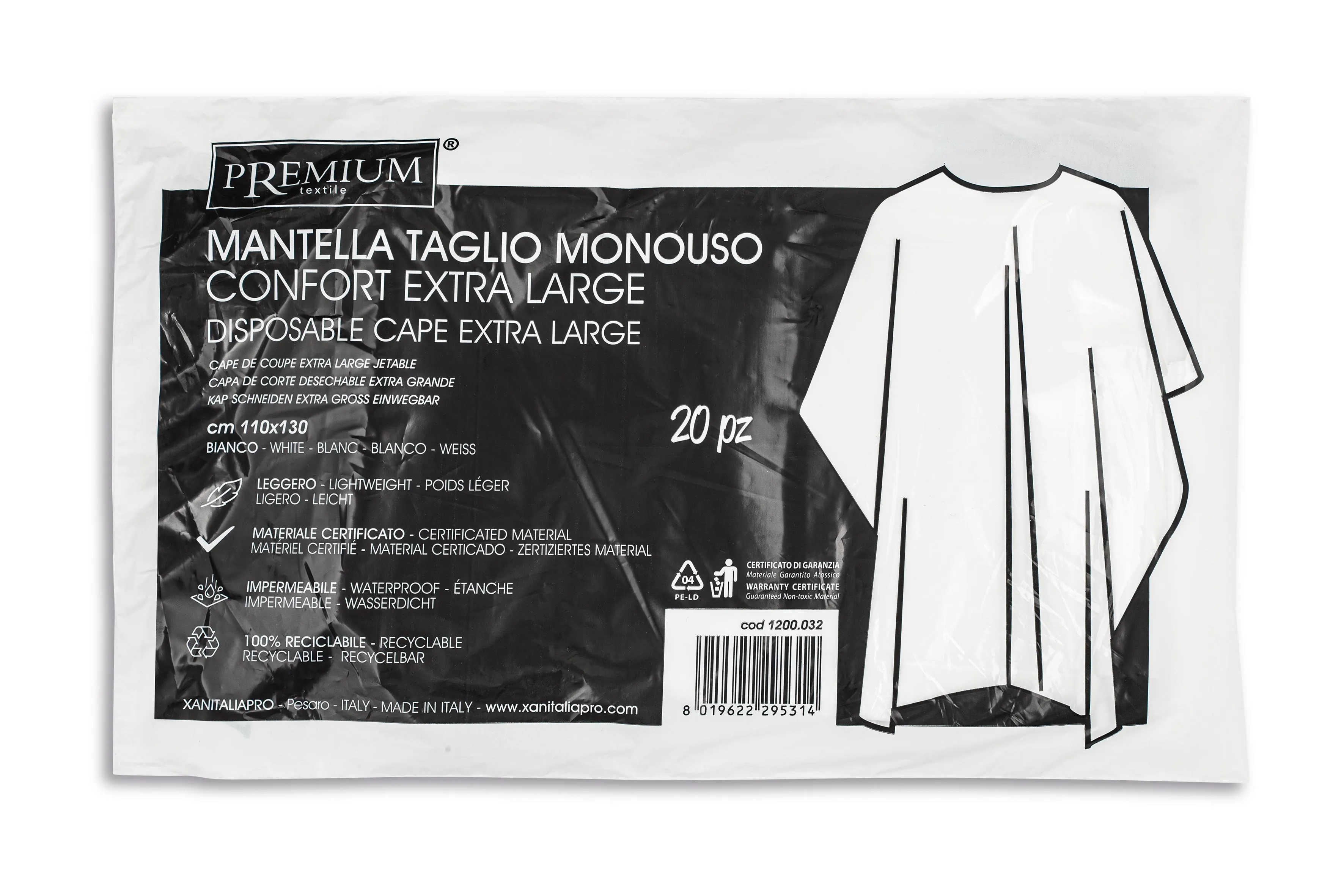 Xanitalia Cappuccio monouso da parrucchiere 20 pz.